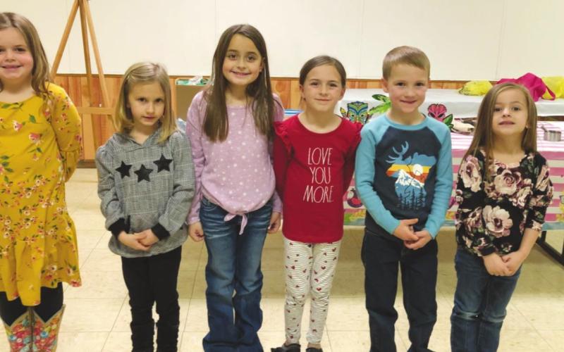 Cloverbuds participating were: Sage Scheihing of Watonga, Heath Burghardt, Timber Burghardt, Raylee Fisher, Remi Nault and Taylor Robison of Okeene Cloverbuds.