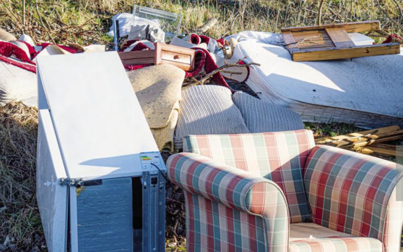 ABOVE: Roadside dumping is not only unsightly and illegal, it can play havoc with the environment, causing contamination of soil, ground and drinking water, streams and rivers. They may also injure plants, wildlife and children who choose to play in them.