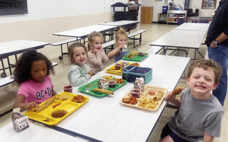 The three year old Baby Bison came to visit their future classroom, play on the playground and eat lunch at ‘the big school.’