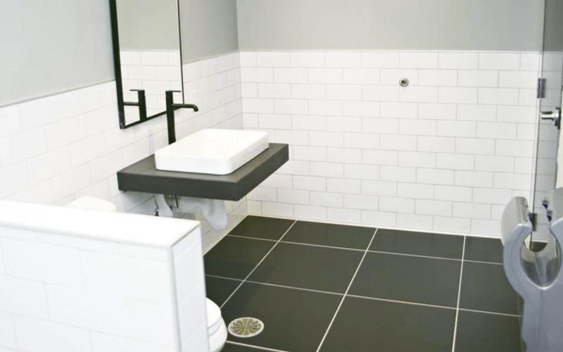 (ABOVE) The restrooms in the Foley Building at the Blaine County Fairgrounds will recieve a much needed remodel soon.