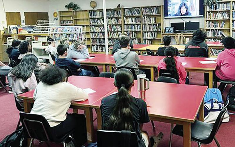 Native Poet Speaks to Class