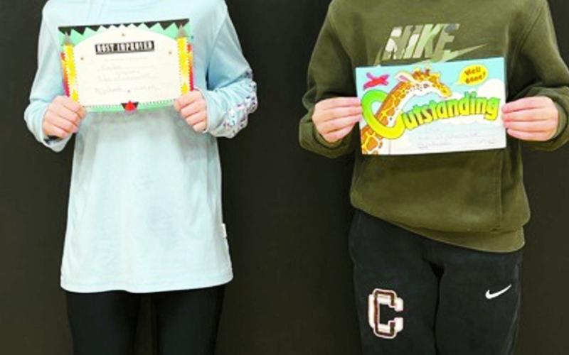 (ABOVE) Recently, 19 FFA members traveled to Tonkawa to compete in the NOC Interscholastic Event. They participated in various contests including Milk Quality and Products, Food Science, Entomology, Ag. Communications and Vet Science. Results were unavailable as of press time. (BELOW) The January kids of character were announced this week. Congratulations to our winners.