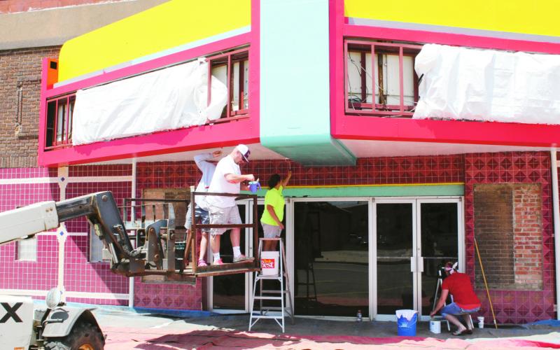 The Watonga Community Theatre asked for and recieved approval to begin work on a facade upgrade. The grup is not asking the city for any funding, only permission to have the work done at its own expense.