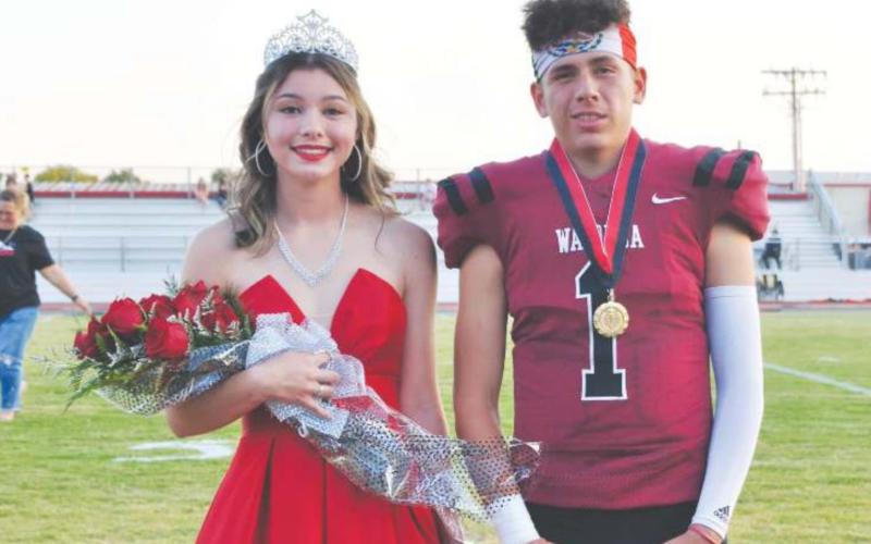 Watonga’s 2020 Homecoming King and Queen; Jaryn Lehman (Queen) and Aaron Perez (King)