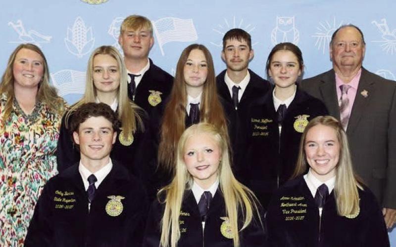 Above: 6 of our Chapter Officers had an amazing time attending Colt Conference (Chapter Officer Leadership Training event designed to prepare local FFA student officers for their upcoming year of service and representing our chapter. Officers who attended are President — Harper Jones, Vice President — Hannah Hoffman, Secretary — Conner Martin, Treasurer — Brody Martin, Reporter — Karliee Pope, Sentinel — Taylor Martin