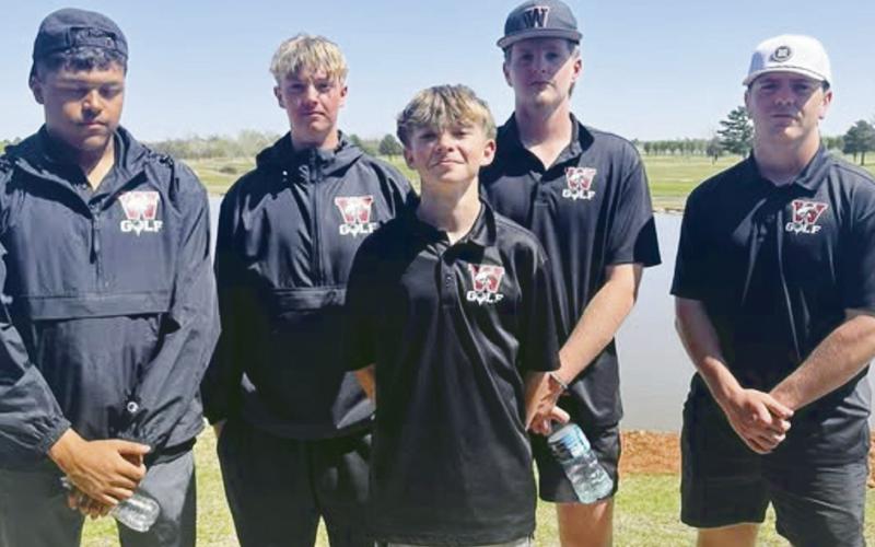 Watonga boys finished ninth overall in the Dover Small School Invitational at Kingfisher. Parker Roberts led the team with a PR of 76, coming in 5th place individually. Cooper House shot an amazing 88 (2 away from his PR), placing individually in the top 30. Dayson Cash had a PR of 98 and both Talen Smith and Sam Miller rounded out the team with some of their best shots of the season.