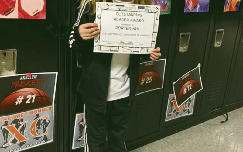 Porter Nix (ABOVE LEFT)has reached 102.1 Accelerated Reader points in this third 9 week period!! This is an amazing accomplishment! The third, fourth and fifth grade GT students (AT RIGHT AND BELOW) recently competed in a Lego competition. They were challenged to identify a problem within the ocean, come up with a solution, and then build