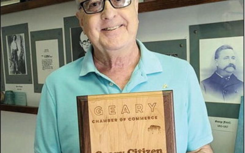 Citizen of the Year was awarded to Mr. Jim Warwick. Mr. Warwick was a teacher at Geary Schools for more than 20 years. He has been and continues to be a positive influence in the lives of his former students and everyone he meets. He has made a profound impact on countless lives, here in Geary and we are honored to recognize him. Mr. Warwick wanted to say ‘Thank You’, as he is so honored to receive this award, and he is sorry that he was unable to attend the parade as planned.