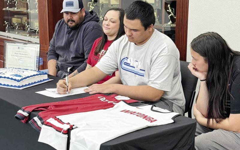 Watonga senior Malaki Perez signed to wrestle at York College next year. He put in he hard work he has put in to earn this opportunity.