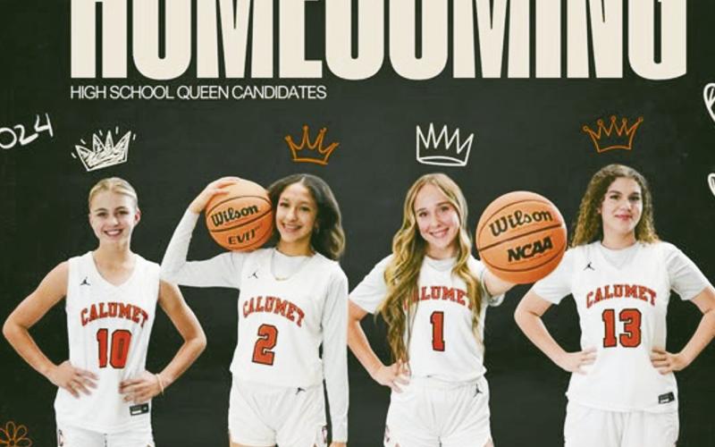 Homecoming was held Dec. 6 at Calumet when the Chieftains hosted the Hinton Comets. The evening was split, with the girls team losing to the Lady Comets 46-48.