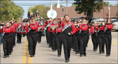 The Watonga Eagle Band at the 2022 Cheese Festival Parade Watonga Republican Stock Photo