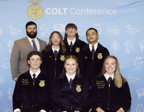 Above Left: Geary FFA was well represented this year at the NW Area Colt Conference. The Colt Conferences is a regional and state-level leadership training program run by various state FFA associations across the United States