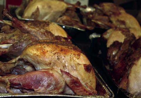 Thaw your turkey in the fridge and cook it to an internal temperature of 165 degrees for safety. For fun, check out the ideas area kids have for cooking turkey on pages B1-8.