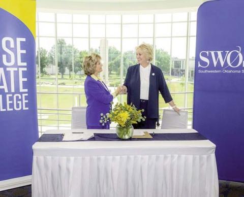 SWOSU and Rose State  College Announce  Partnerships