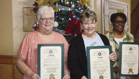 In spite of the drought conditions, members of the Okeene FFA and 4-H won numerous awards Dec. 1 at the Okalhoma State Wheat Show Banquet.