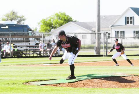 Hot bats and cool arms ruled the day at Calumet yesterday. The Chieftains took on the Waynoka Railroadrers in a double header district game and came away twice victorious, downing the ‘Roaders 12-0 and 9-0.
