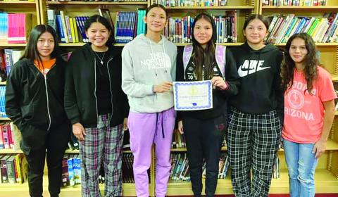 The girls’ cross country team