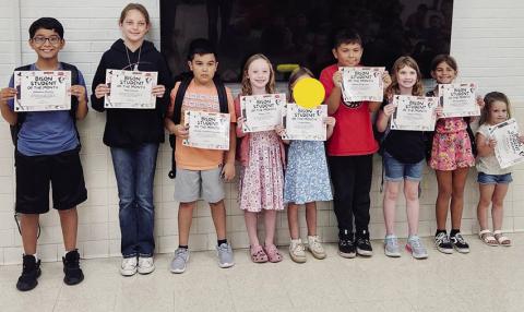 Congratulations to our Geary Elementary August Students of the Month Emma Flinn, Brooklyn Scott-Albiston, Mazelyn Mooney, Emery Coleman, Damian Beartrack, E P., Aspynn Flinn, Lilliana Albiston, Naomi Arinwine, Eduardo Contrareas-Gonzalez, Abby Stecker, Sebastian Briseno.