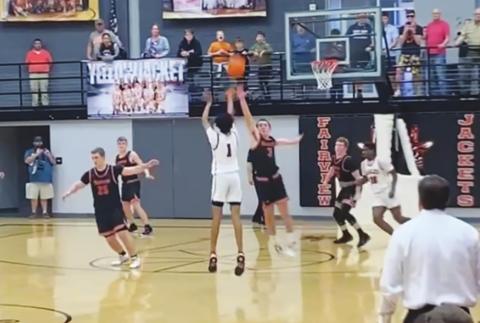 Devon Wilson shoots his game-winning shot seconds before the buzzer.