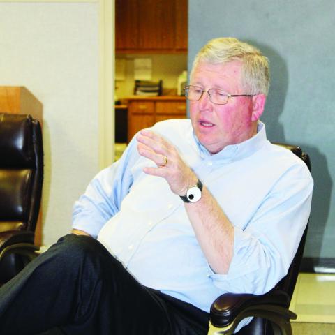 Congressman Frnak Lucas during last year’s town hall at Watonga.