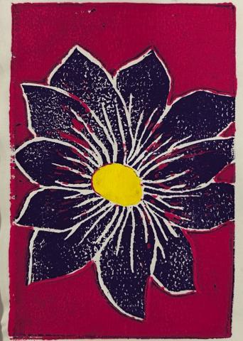 Wednesday – roads permitting- student artwork will be delivered to the Plains Indians and Pioneers Museum in Woodward. Work will be juried for acceptance in the 46th Annual Paul Laune Memorial High School Art Competition. Print by Meghan Meat