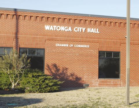 City council meets in the old DHS building, which the city has purchased. The old city hall bulding is being transformed into the new Watonga Police Department offices.