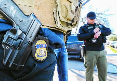 U.S. Immigration and Customs Enforcement (ICE) officers during an enforcement operation - Photo by U.S. Immigration and Customs Enforcement.