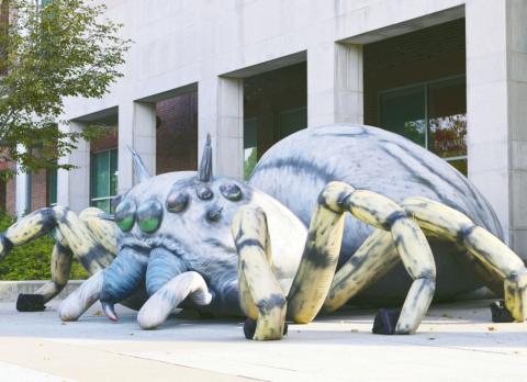 (ABOVE) A giant spider is one of the objects that will greet visitors to the Sam Noble Museum of Natural History during its annual ‘Spooktacular.’ See story at right.