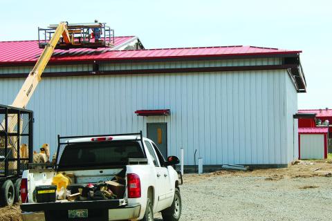 The cafeteria building at Watonga Elementary School is nearling completion. The elementary school report card scores jumped nine points in a year, climbing from a ‘C’ to a ‘B’.