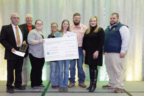Jayce Schultz of the Okeene 4-H placed secondin her division in the Oklahoma Junior Wheat Show