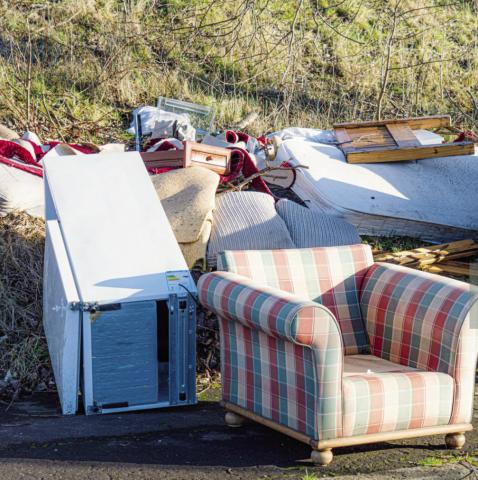 ABOVE: Roadside dumping is not only unsightly and illegal, it can play havoc with the environment, causing contamination of soil, ground and drinking water, streams and rivers. They may also injure plants, wildlife and children who choose to play in them.
