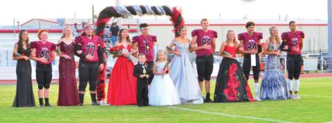 Pictured above is Watonga’s 2020 Homecoming (L-R) court Liza Bruner-9th, Dakota Morris- 9th, Caitin Parker - 12th, Kerby Easter- 12th, Jaryn Lehman- queen, Aaron Perez- king, Riley Coleman- 12th, Tucker Estep- 12th, Adalyn Hightower- 11th, Deondre Dunn- 11th, Carson Reyburn- 9th, Chris Sanders, Creed Parham- K, Hadyn Kennedy-K Tava Batt Watonga Republican