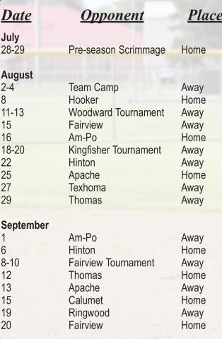 Watonga HS Softball 2022 Schedule