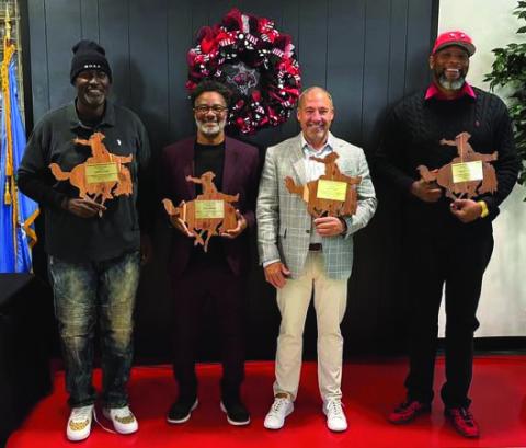 Welcome to the #NWOSU Sports Hall of Fame Melvin Swift, Greg Johnson, Jeff Allen and Mario Woodson. Formal induction ceremonies took place at halftime of the men’s January 31 game.