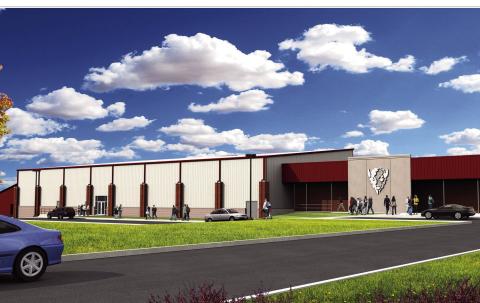 An artist’s rendering of the street view of the soon-to-be constructed Geary Public School. The school board is holding an informational meeting March 9 at 6 p.m. in the fieldhouse to discuss the proposed bond issue and take questions on the project.