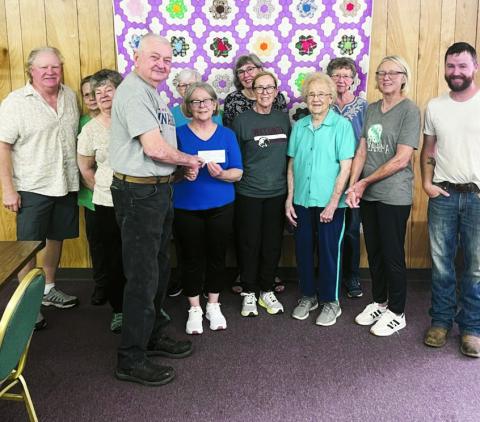 The Watonga Masons presented a donation 
