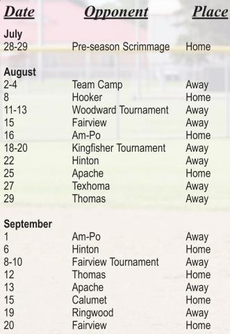Watonga HS Softball 2022 Schedule