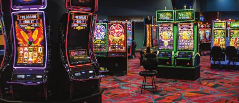 The empty casino floor ready for customers a day before the Tribal Night opening. (Photo by Hector Lucas)