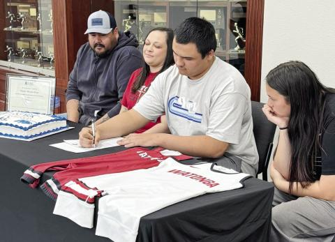 Watonga senior Malaki Perez signed to wrestle at York College next year. He put in he hard work he has put in to earn this opportunity.
