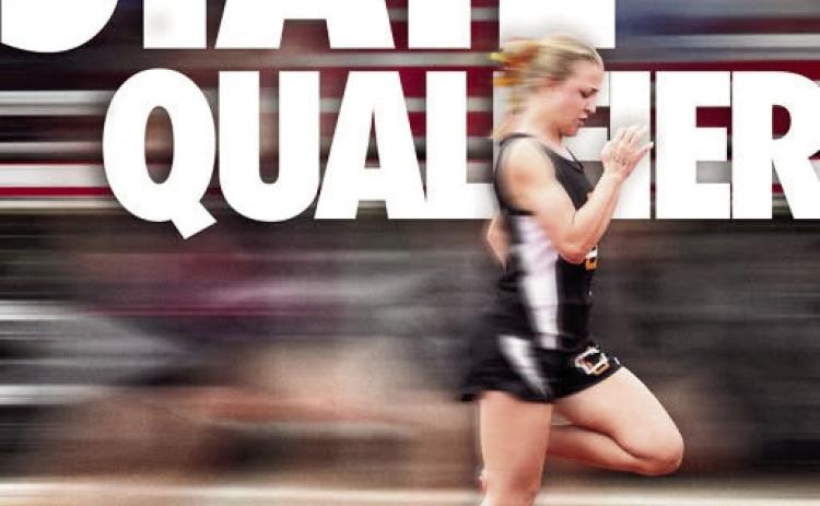(ABOVE) Congratulations to Lila Winegeart on qualifying for the State Track Meet in the 100M Dash. Preliminaries will take place Friday, May 8.